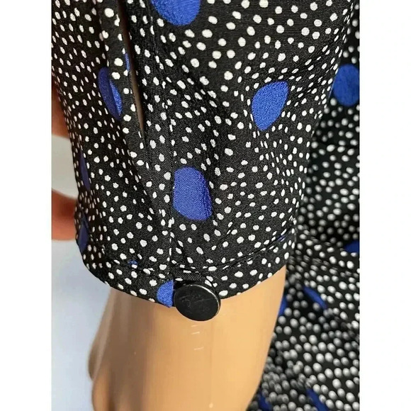 Veronica Beard  Lou Lou Ruched Dress size 6 100% Silk long sleeve mini - Picture 12 of 13